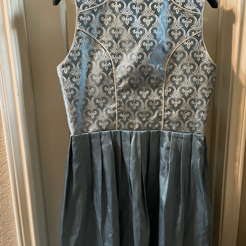 Alte Liebe BAVARIA TRACHTEN Women's Blue Gold Dirndl Dress Modern Fit, Polyester